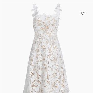 Marchesa Guipure Lace A-Line Dress